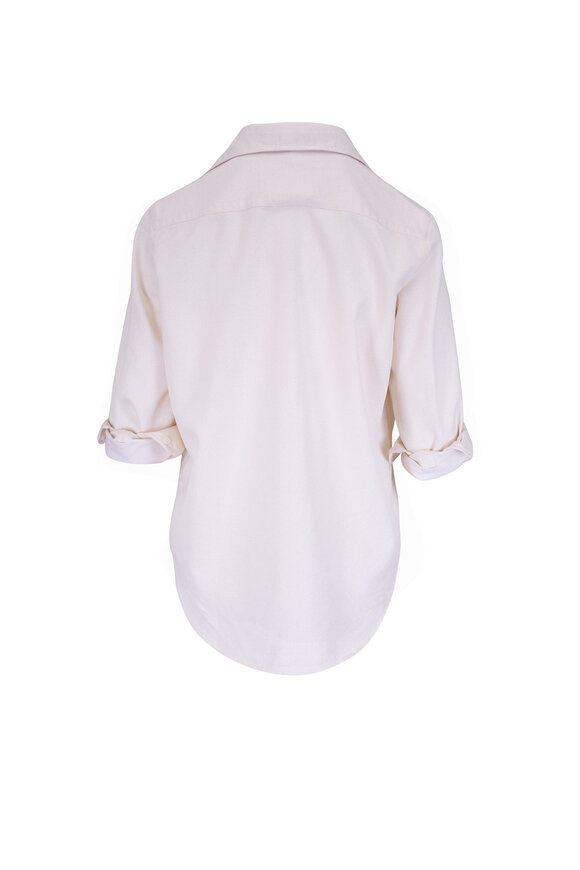 Frank & Eileen - Eileen Ivory & Gold Sparkle Button Down