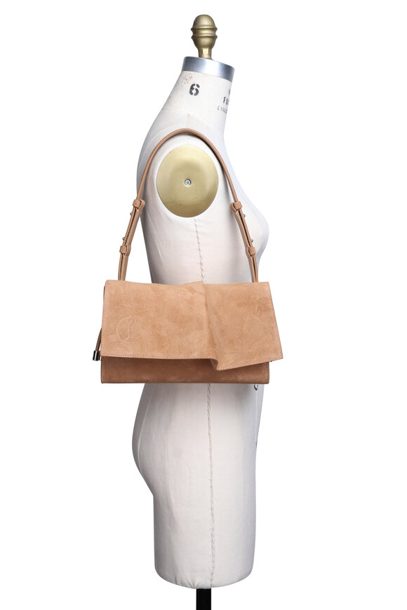 Christian Louboutin Small Baggy Lionne Suede Shoulder Bag - view 5