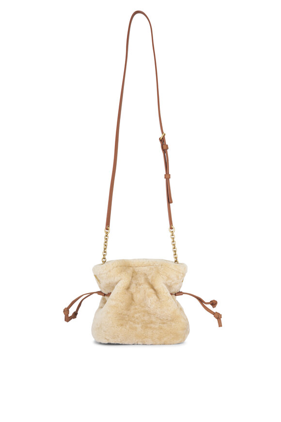 Saint Laurent Mini Jamie Natural Shearling Shoulder Bag - view 5