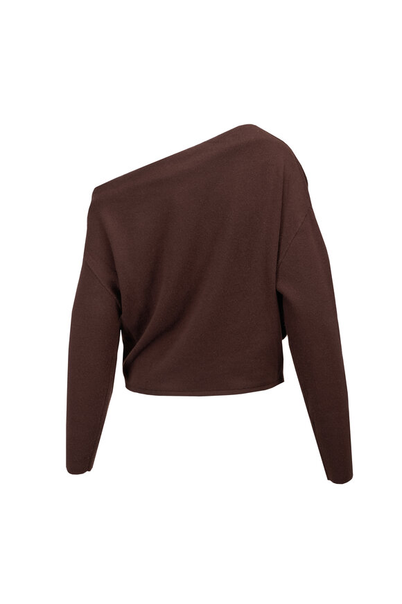 The Sei Asymmetrical Brown Drape Sweater - view 2