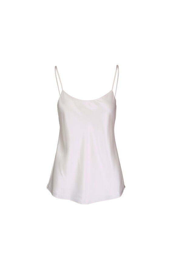 Lafayette 148 New York Off White Satin Bias Cut Camisole