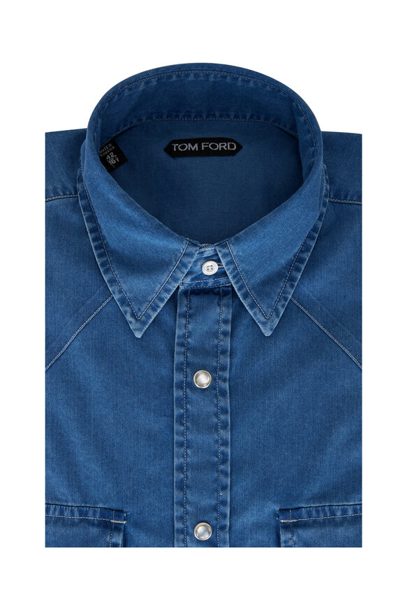 Tom Ford - Light Blue Denim Shirt | Mitchell Stores
