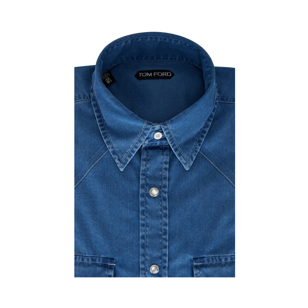 Tom Ford - Light Blue Denim Shirt | Mitchell Stores