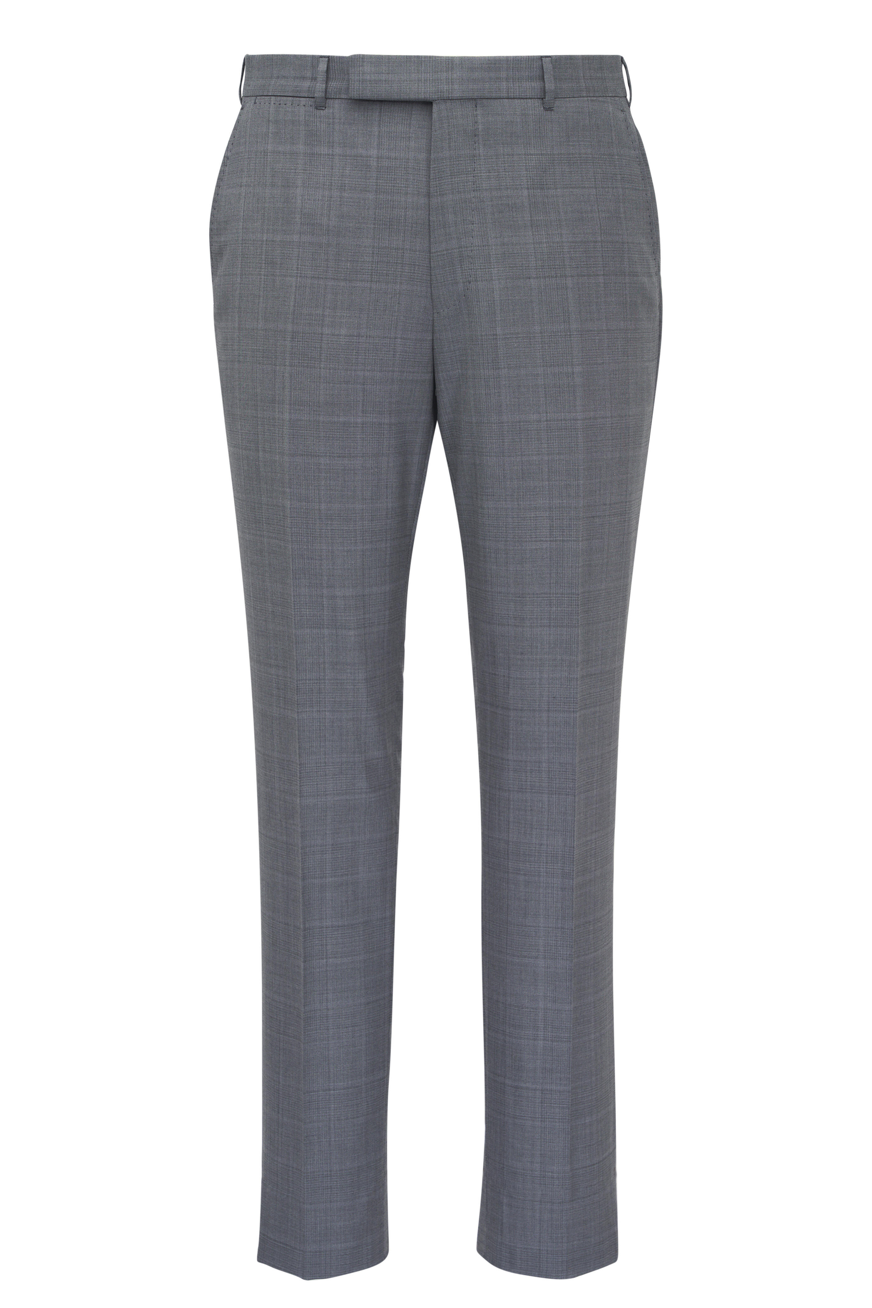 Zegna - Couture Medium Gray Plaid Suit | Mitchell Stores