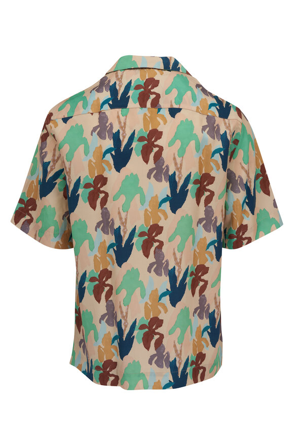 Ps Paul Men's Smith Floral Print Regular Fit Camp Shirt Multicolor