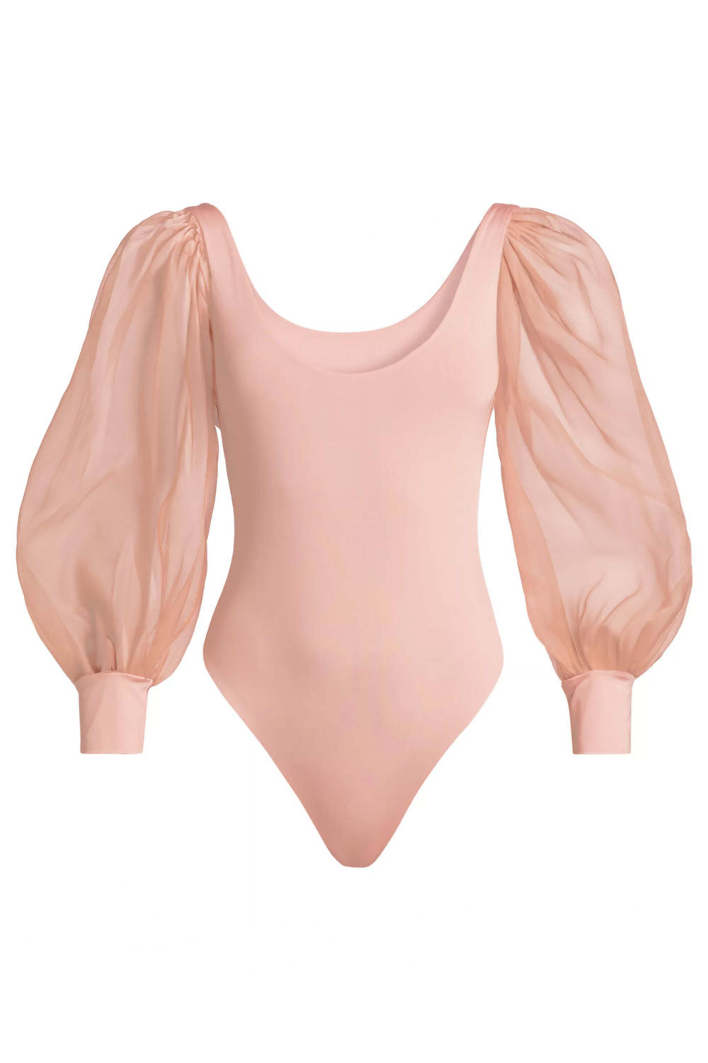 Alice & Olivia - Pale Blush Jilianne Puff Sleeve Bodysuit