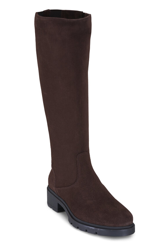 La Canadienne Superb Brown Suede Knee High Tall Boot, 40mm - view 1