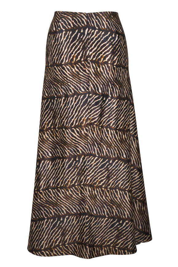 Peter Cohen Slacks Animal Print Linen Viscose Skirt - view 2