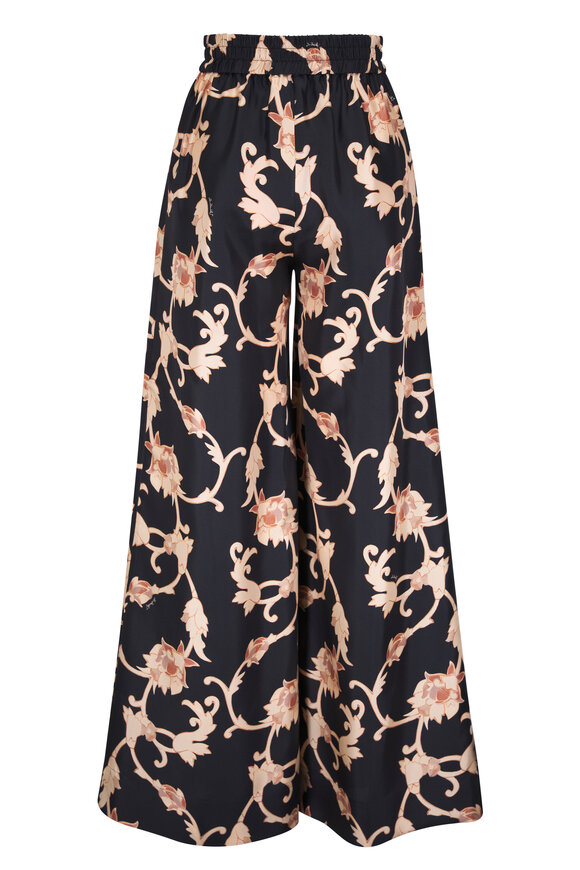 La DoubleJ Multicolor Print Silk Twill Palazzo Pant - view 3