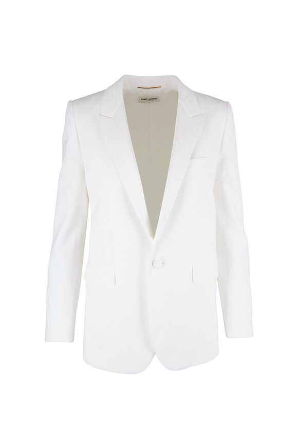 Saint Laurent - White Wool & Silk Suit Jacket