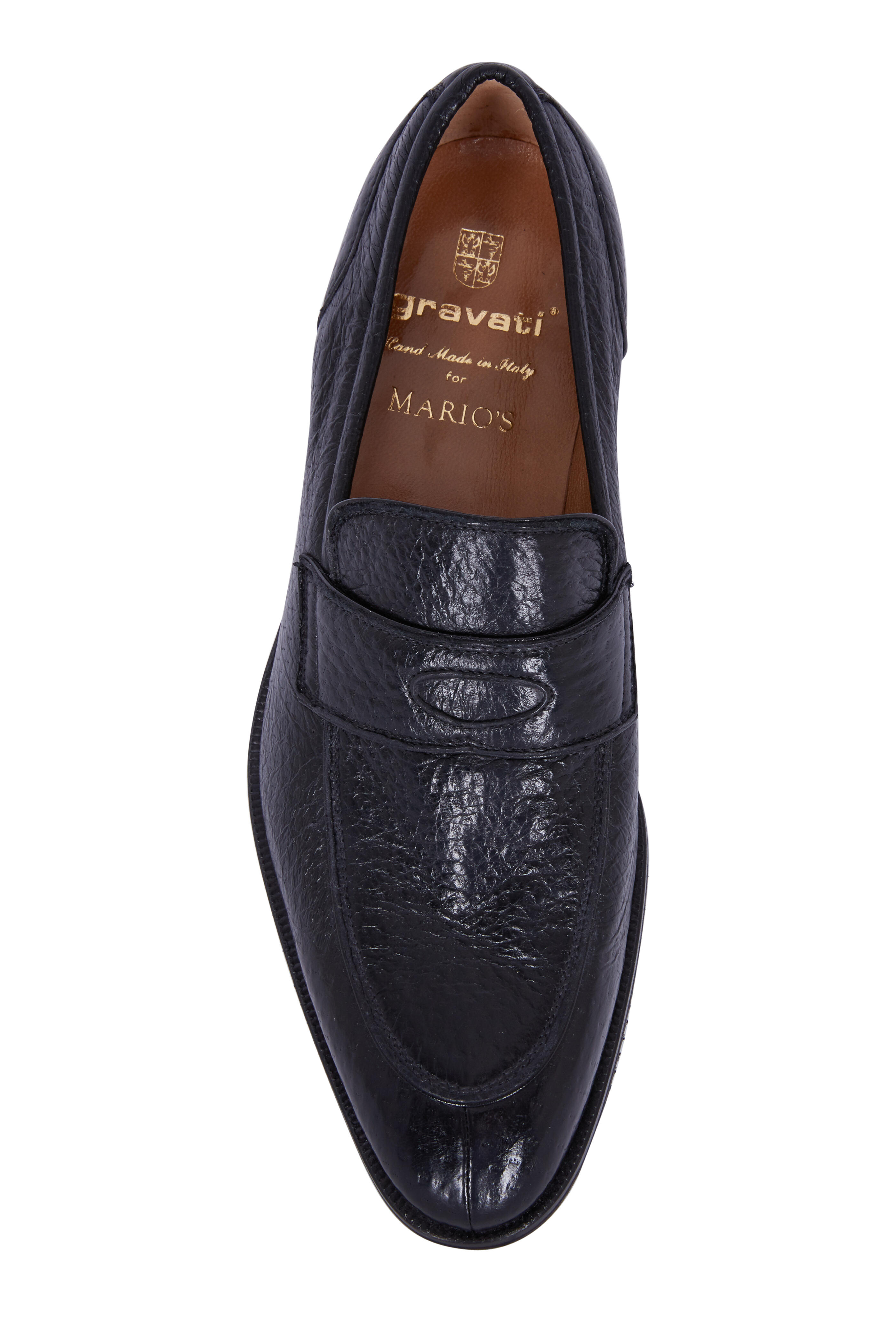 Gravati Black Leather Penny Loafer Made in Italy - Size 9 Traveler Penny Black Calf main image 4