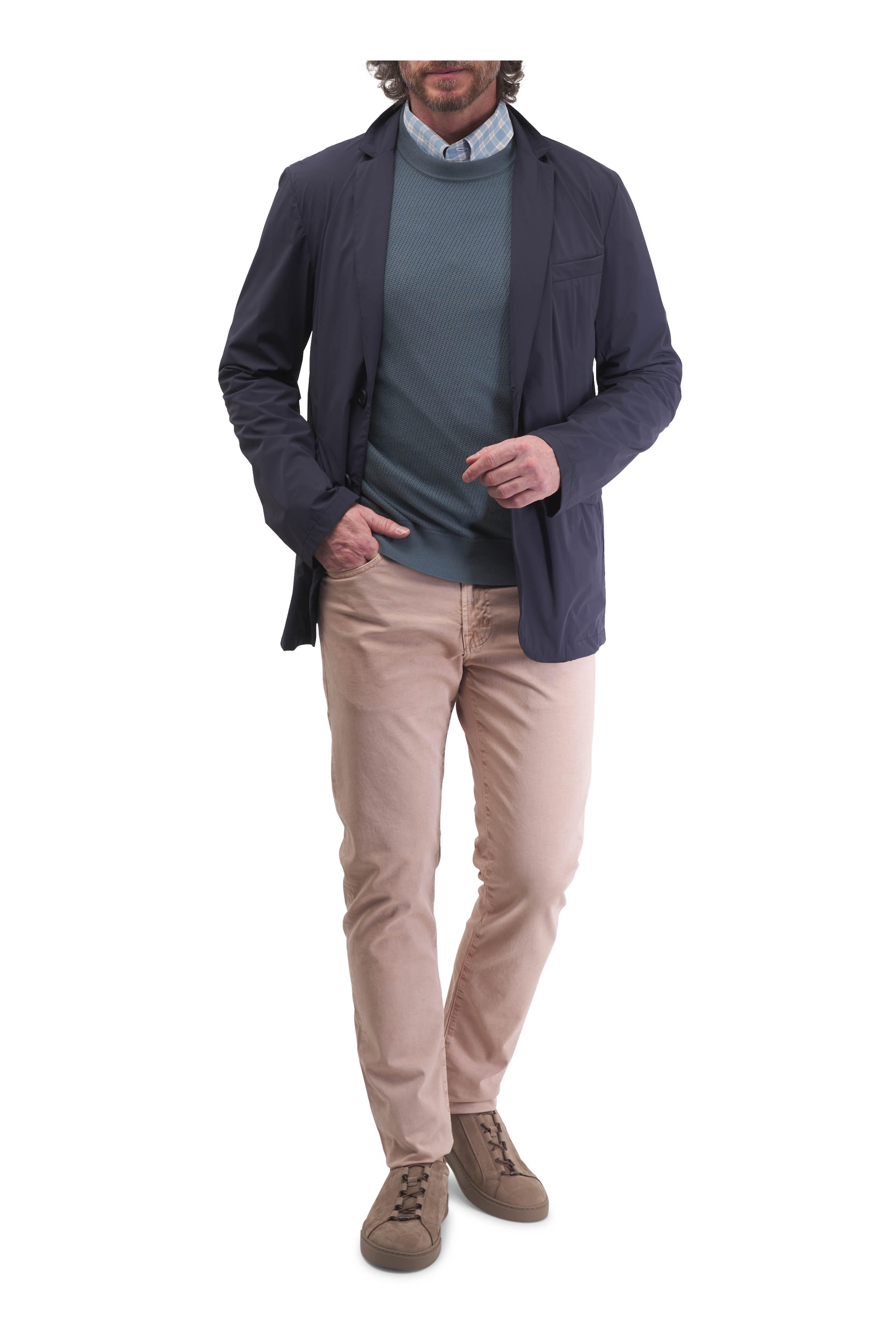 Brioni - Petrol Textured Crewneck Sweater