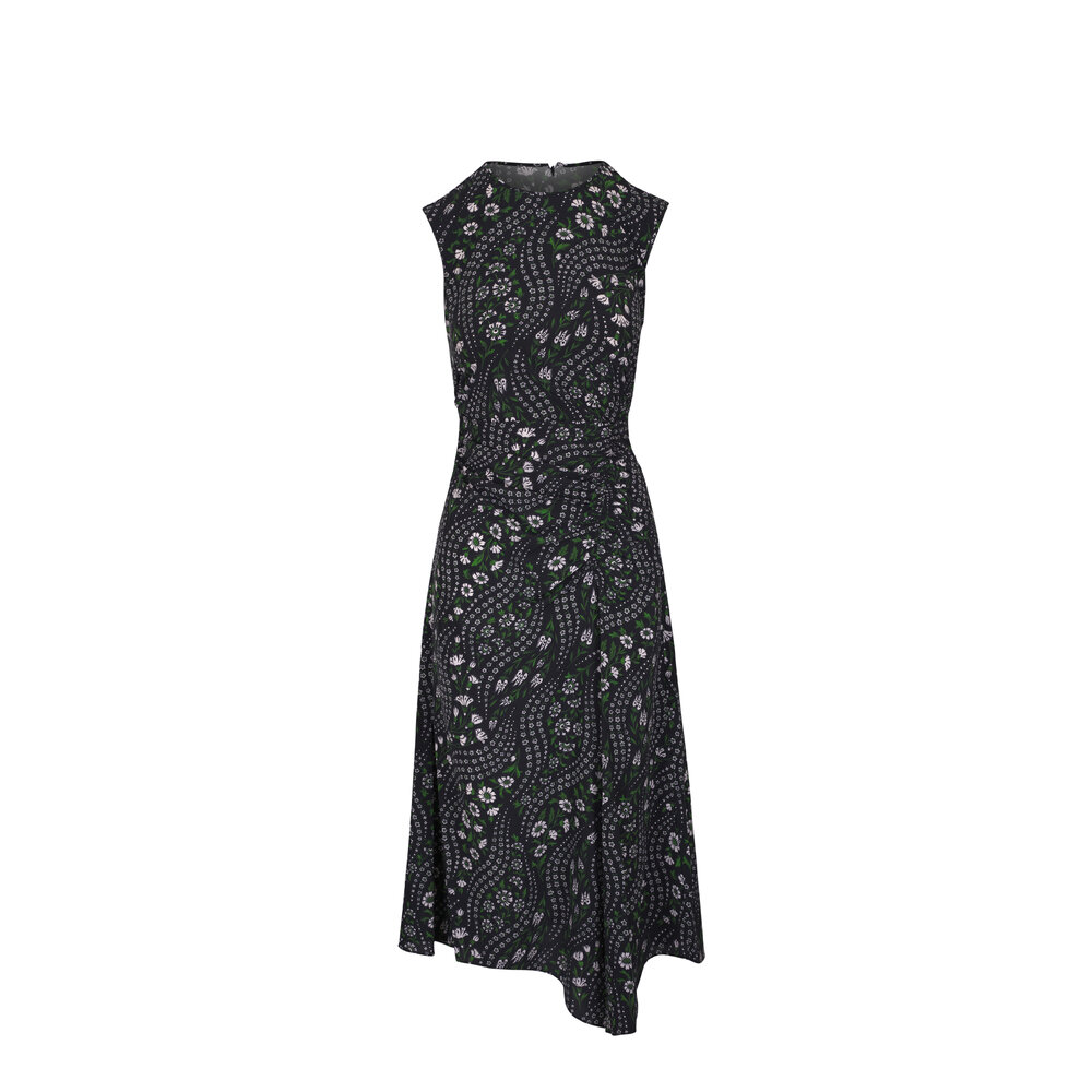 Veronica Beard Viviana Black Multi Floral Dress