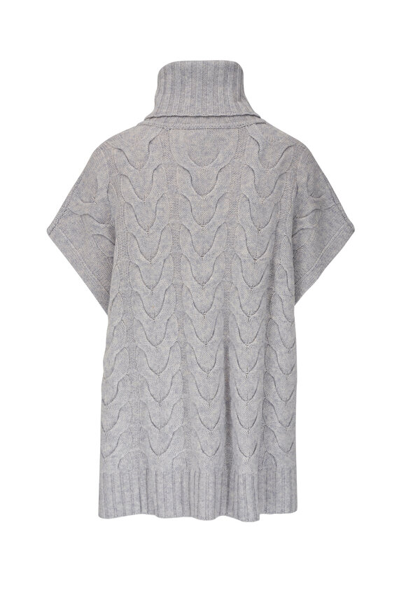 Kinross - Luxe Cable Silver Cashmere Sweater