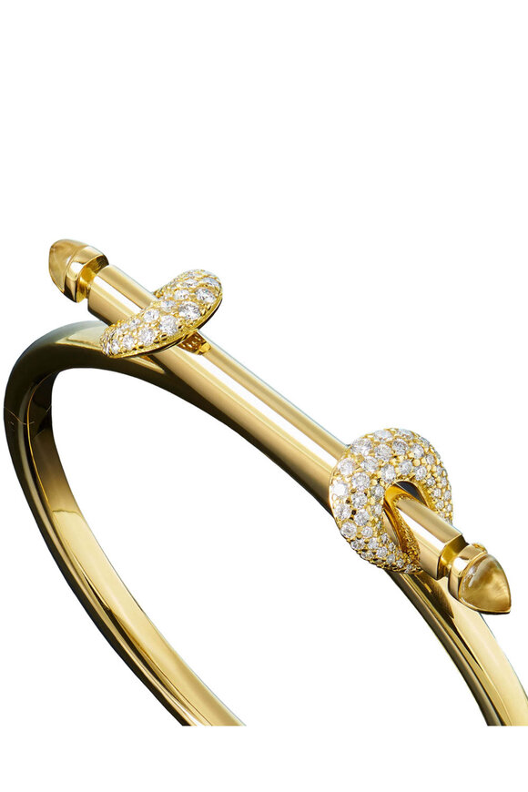 Ananya Fine Jewelry Yellow Gold Chakra Icon Bracelet - view 2