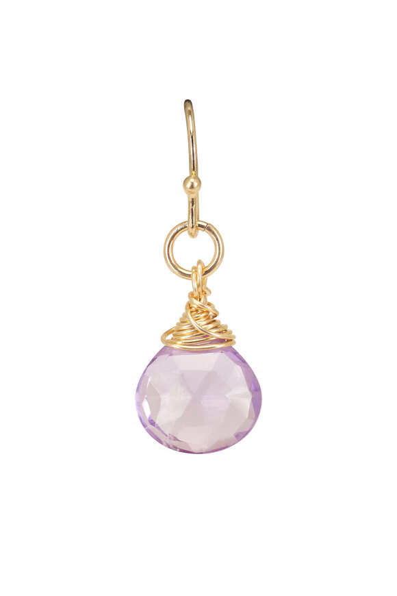 Cristina V. Amethyst Briolette Wire Wrapped Earrings - view 2