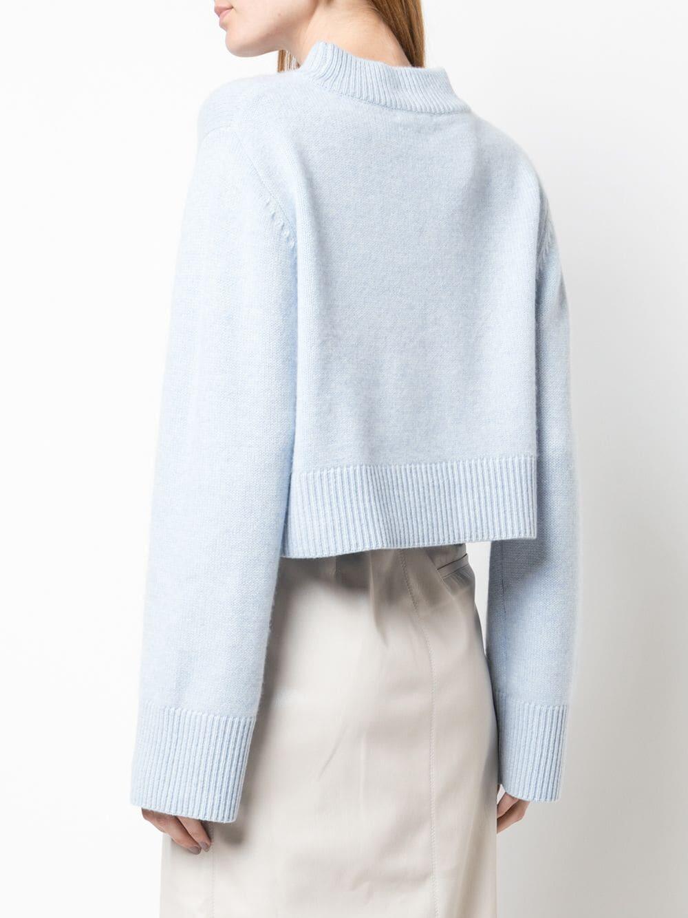 CO Collection - Blue Cashmere Boxy Crewneck Sweater