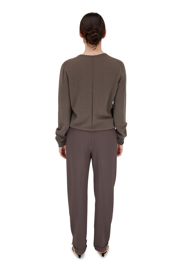 The Row - Olive Grey Green Cashmere Sweater