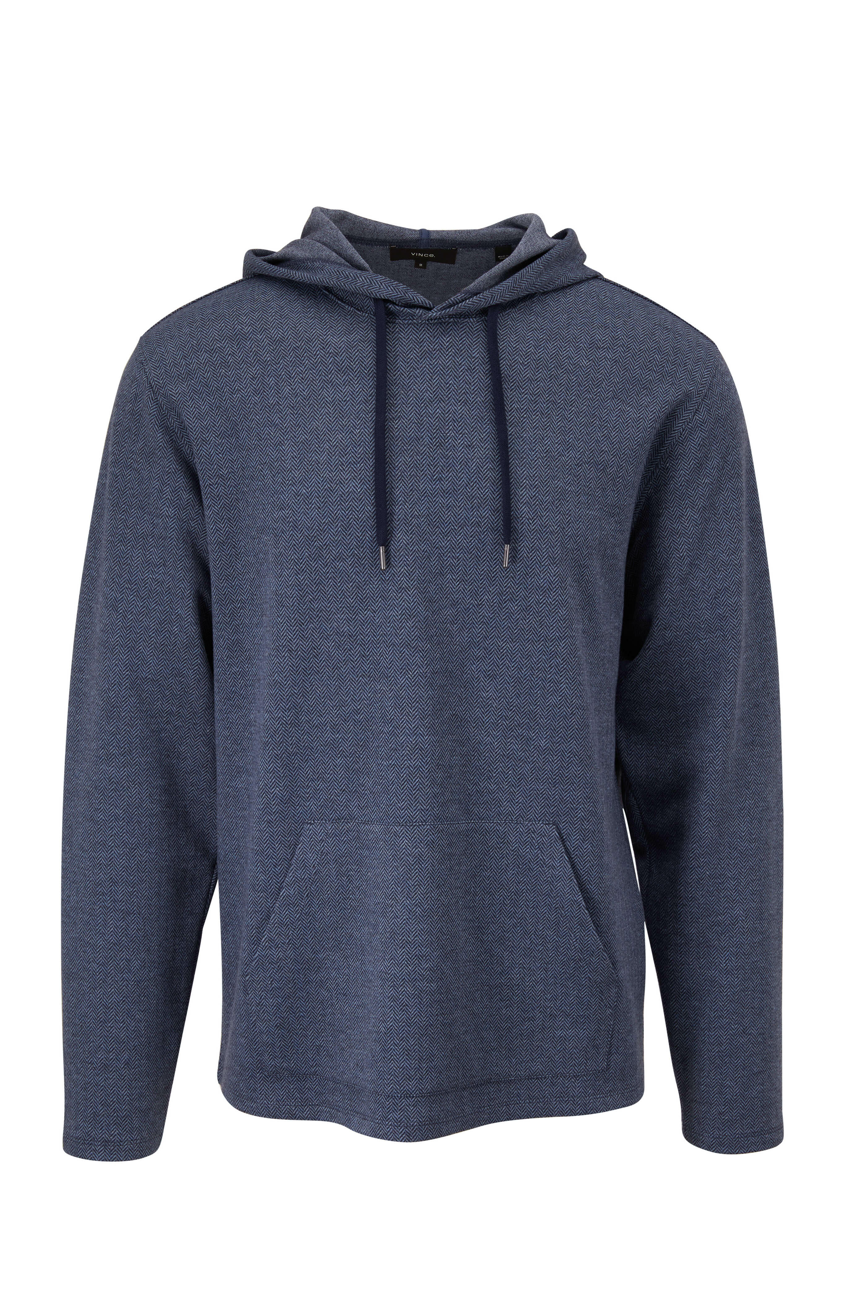 Vince - Coastal Herringbone Popover Hoodie