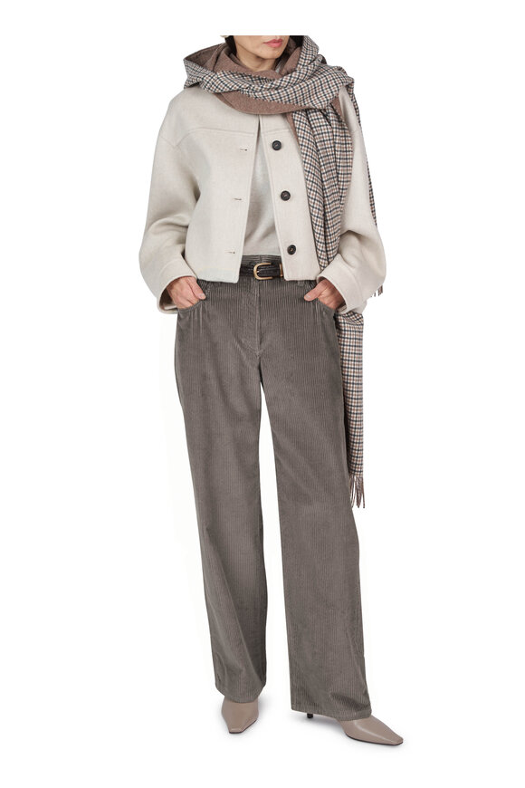 Brunello Cucinelli Warm White Button Short Jacket - view 2