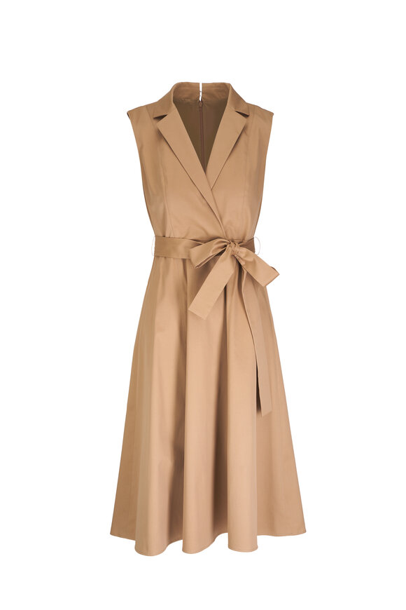 Carolina Herrera Sand Belted Trench Midi Dress