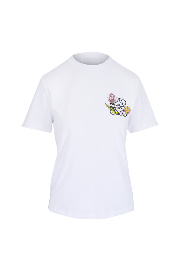 Loewe White Artichoke Embroidered T-Shirt - view 1