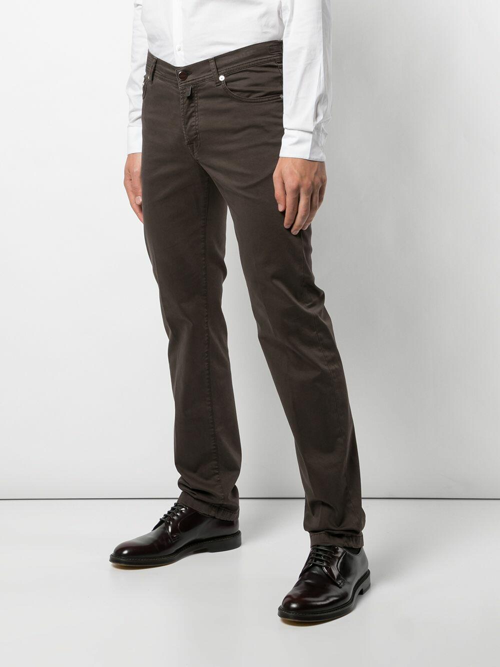 Kiton - Dark Brown Stretch Cotton Five Pocket Pant