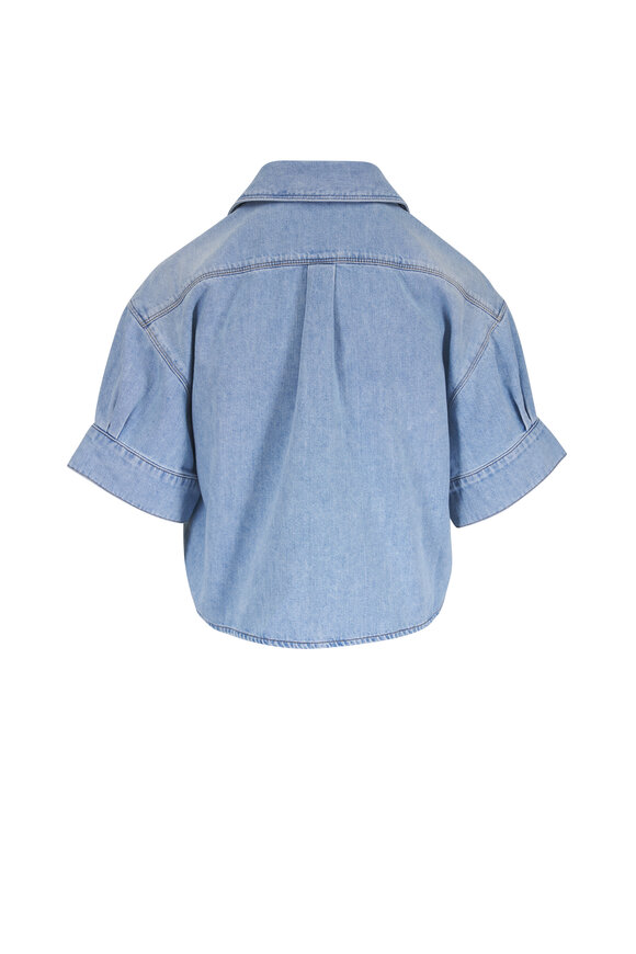 Loewe Washed Blue Cropped Shirt - view 3