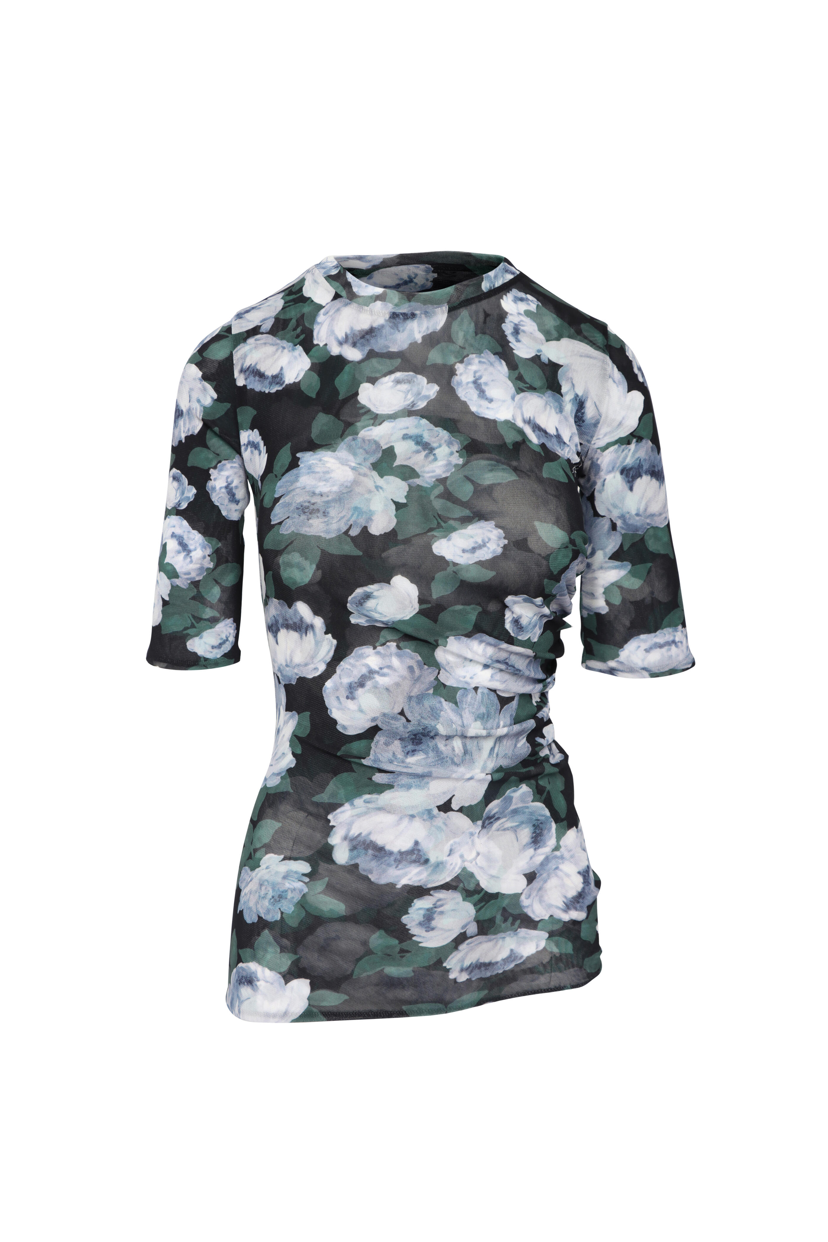 Stella McCartney - Blue Bunch Of Roses Mesh Top