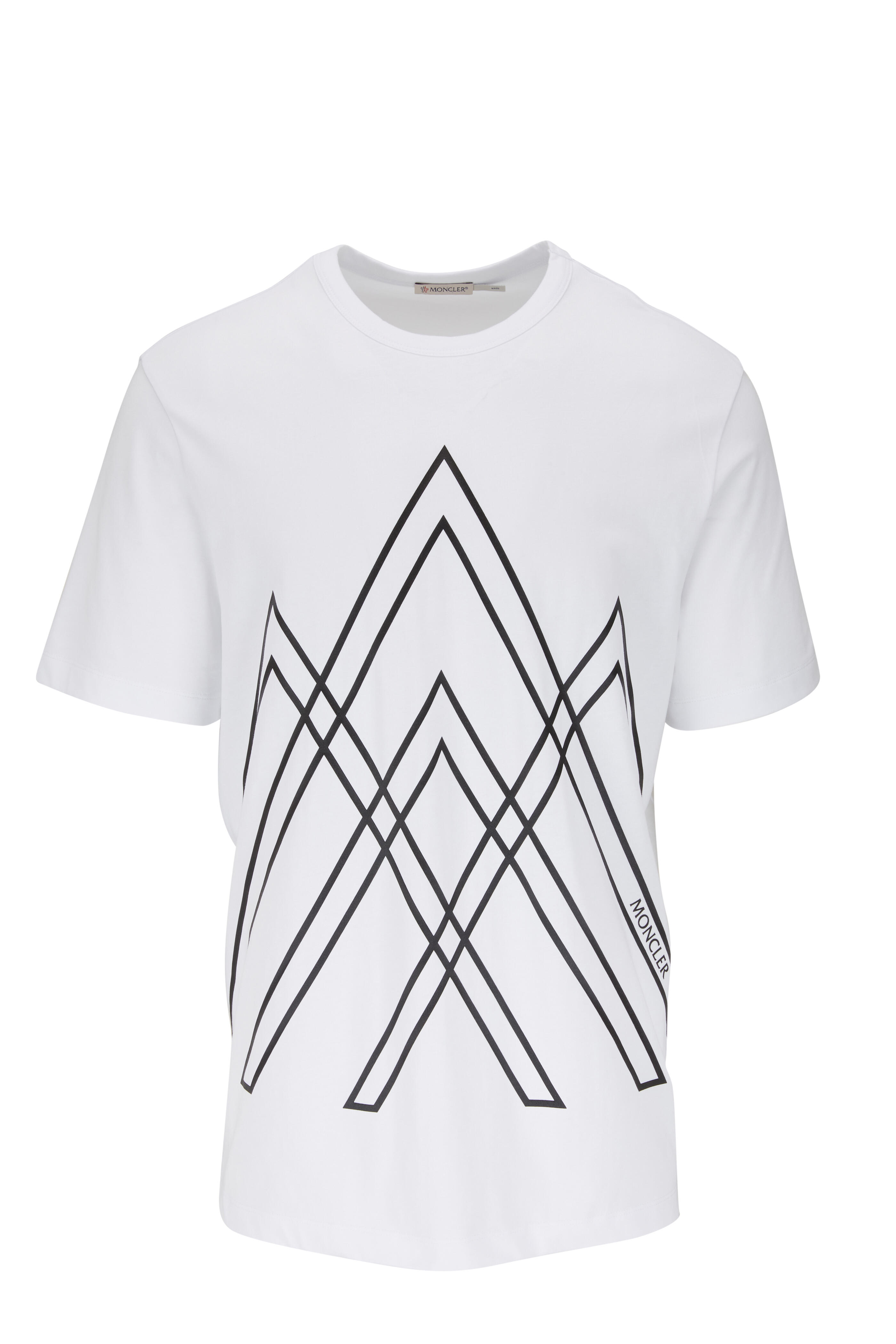 Moncler - White & Black Graphic T-Shirt | Mitchell Stores