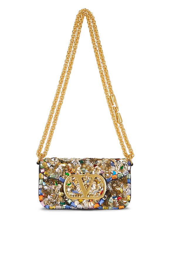 Valentino Garavani Loco Multicolor Sequin Shoulder Bag