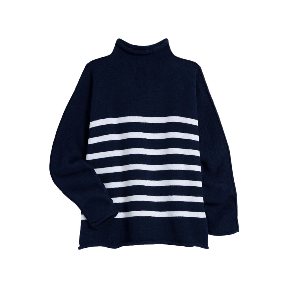 Frank&Eileen - ひめ　フランク&アイリーン　ギャルリーヴィニット Frank & Eileen - Navy and White Stripe Knit Monterey Sweater