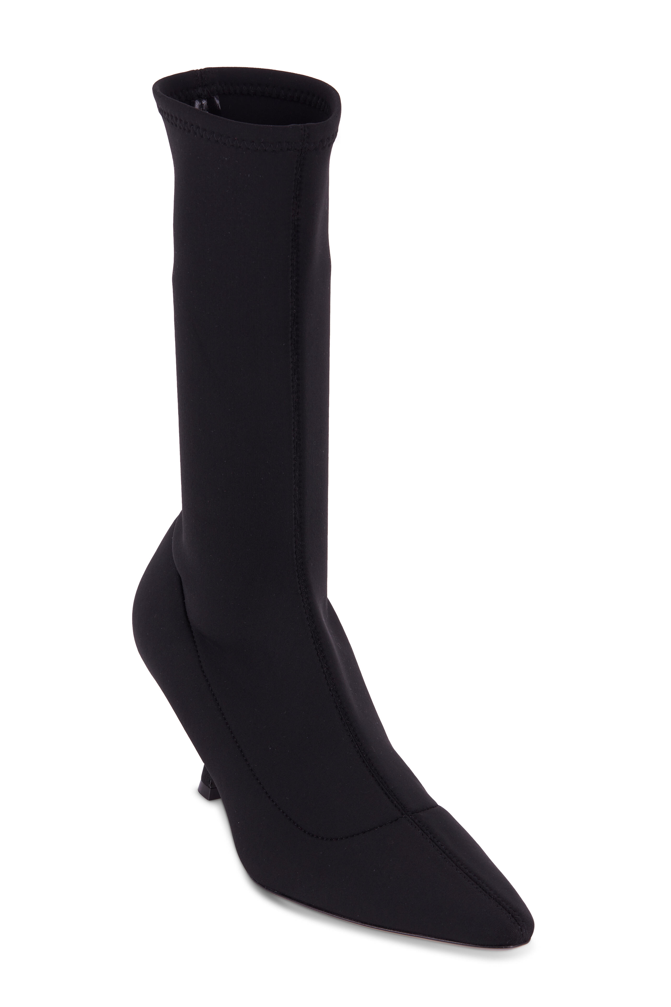 Khaite - Taylor Black Neoprene Boot, 65mm