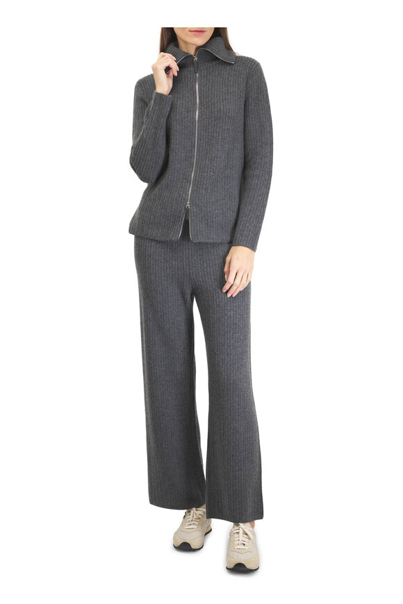 Lafayette 148 New York Graphite Ribbed Knit Pant - view 2