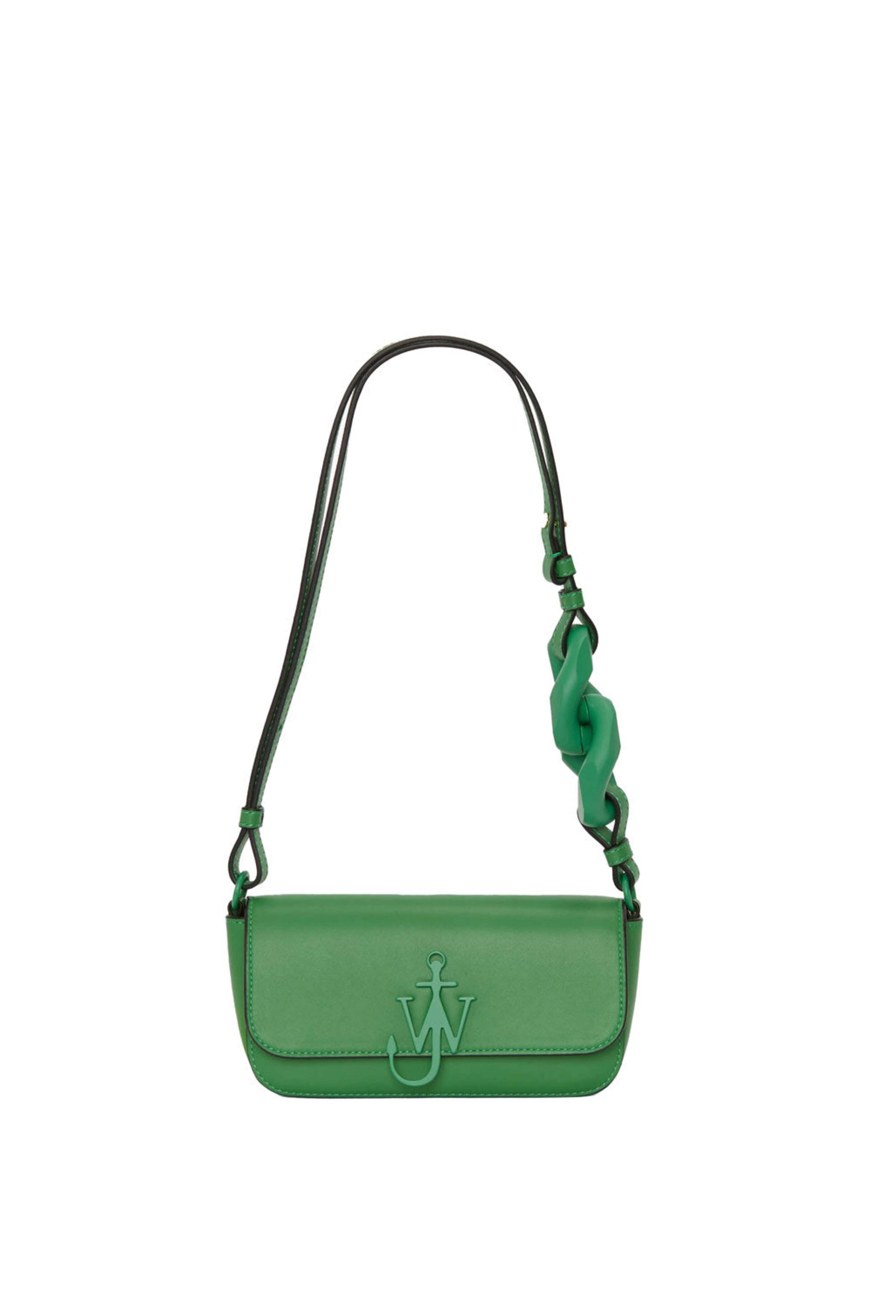 Jw Anderson - Tonal Chain Baguette Anchor Bag in Bright Green