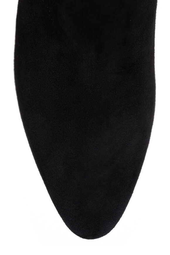 Manolo Blahnik Pitana Black Suede Knee High Boot, 70mm - view 8