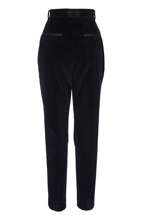 Dolce & Gabbana - Velvet High-Waist Tuxedo Pant