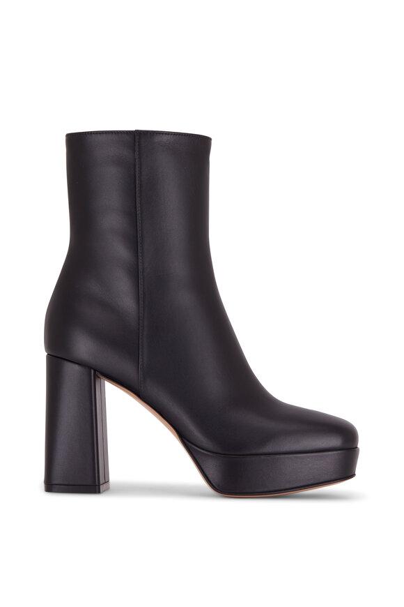 Gianvito Rossi - Daisen Black Leather Platform Boot