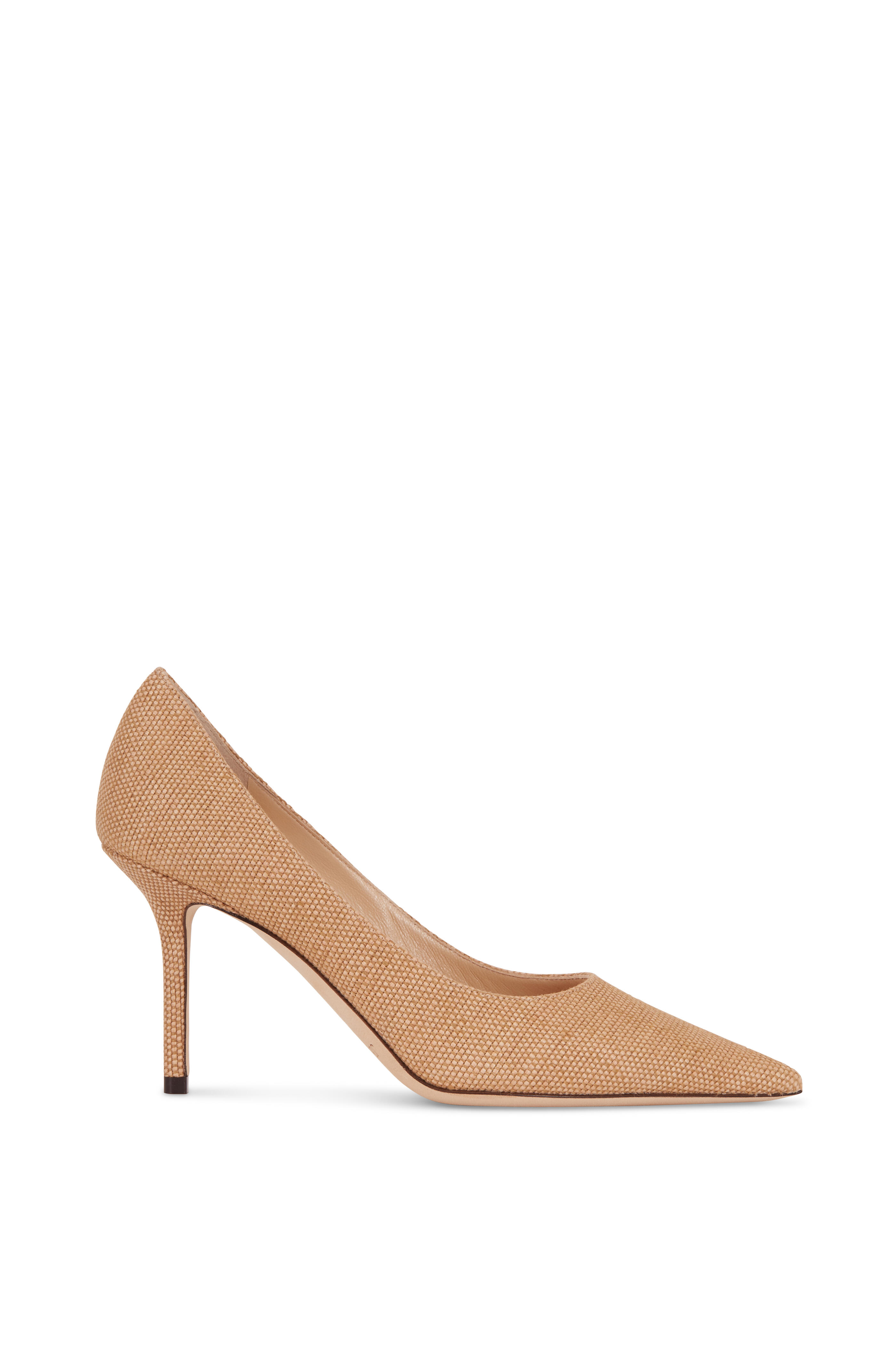 Jimmy Choo - Love Natural Raffia Pointed Pump, 85mm