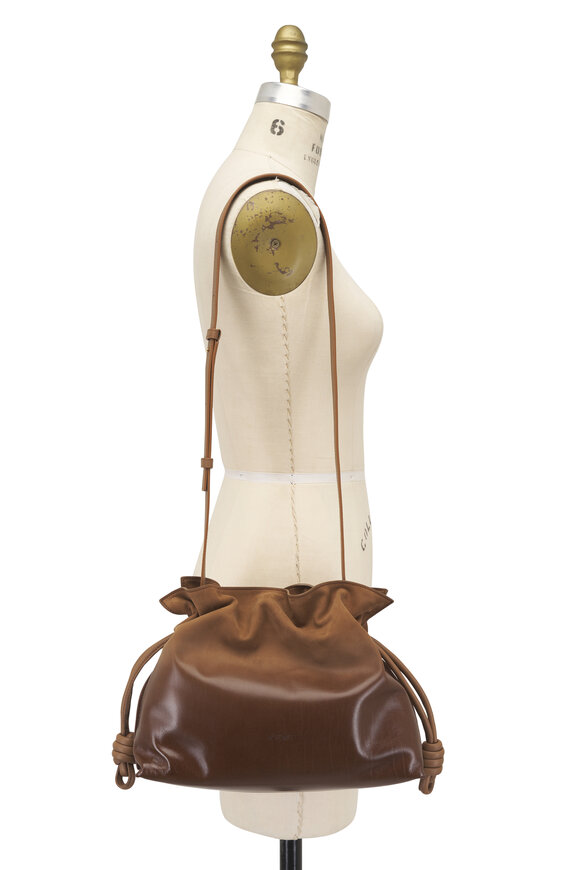 Loewe Medium Flamenco Mocha Leather Clutch - view 7