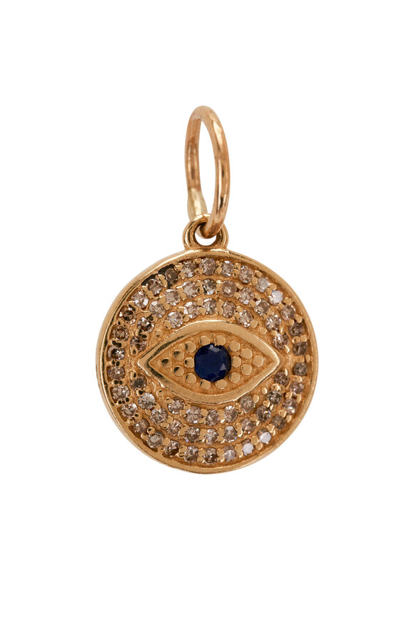 Tina Negri Protector Diamond Pavé & Sapphire Pendant 