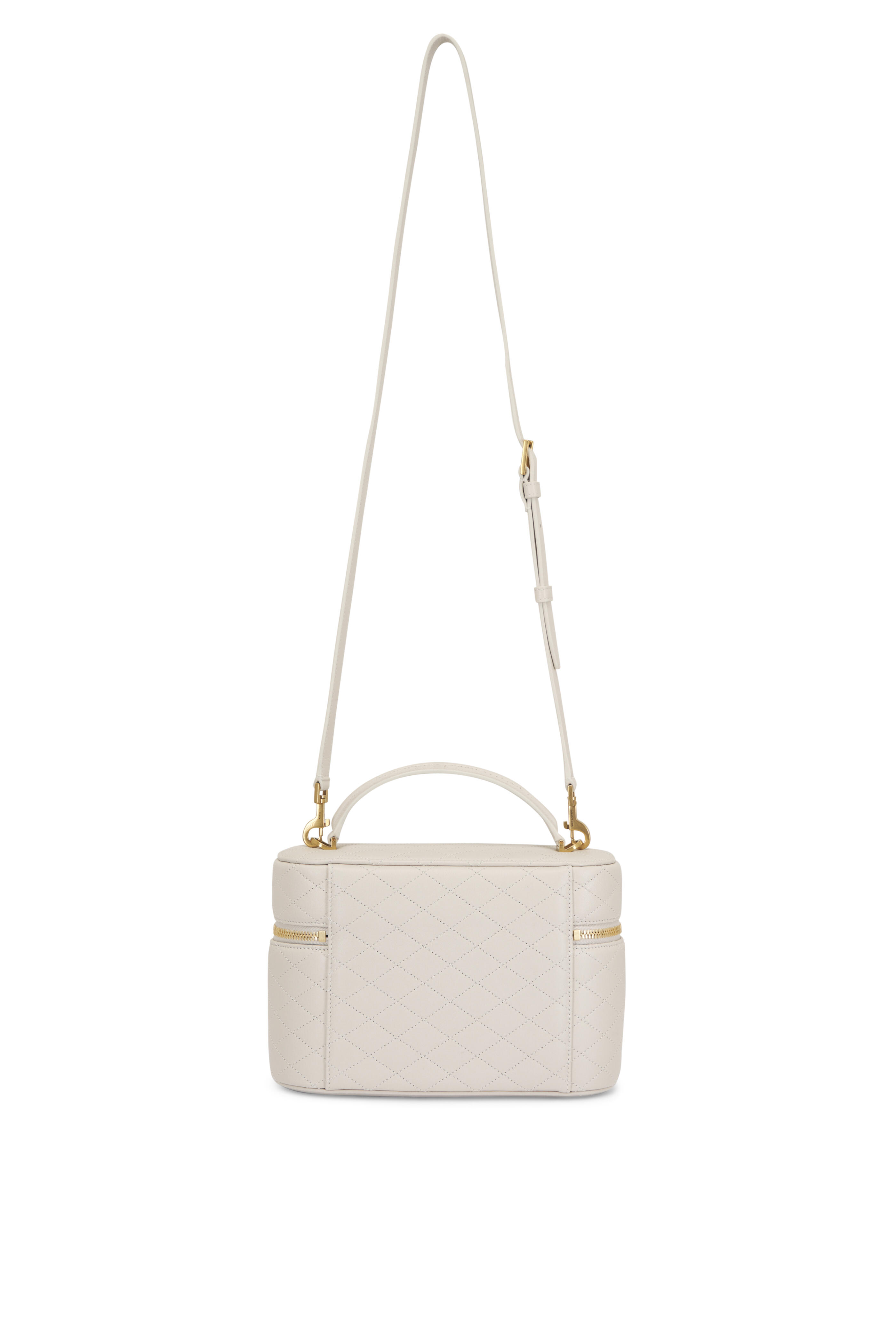 Saint Laurent - Large Vanity White Quilted Leather Bag
