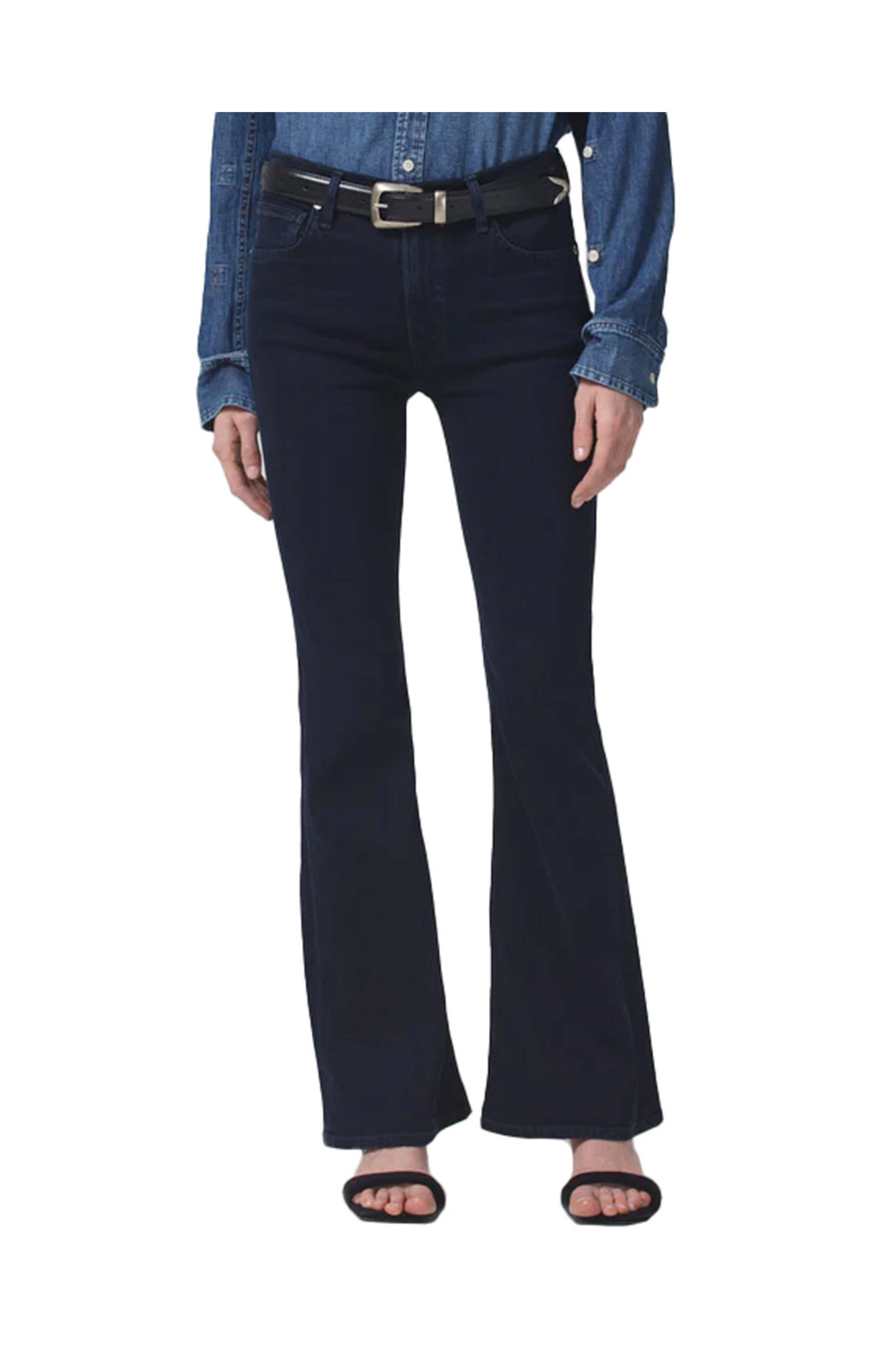 CITIZENS of HUMANITY　ISOLA FLARE LLES デニ CITIZENS OF HUMANITY Isola flared stretch-denim jeans | NET