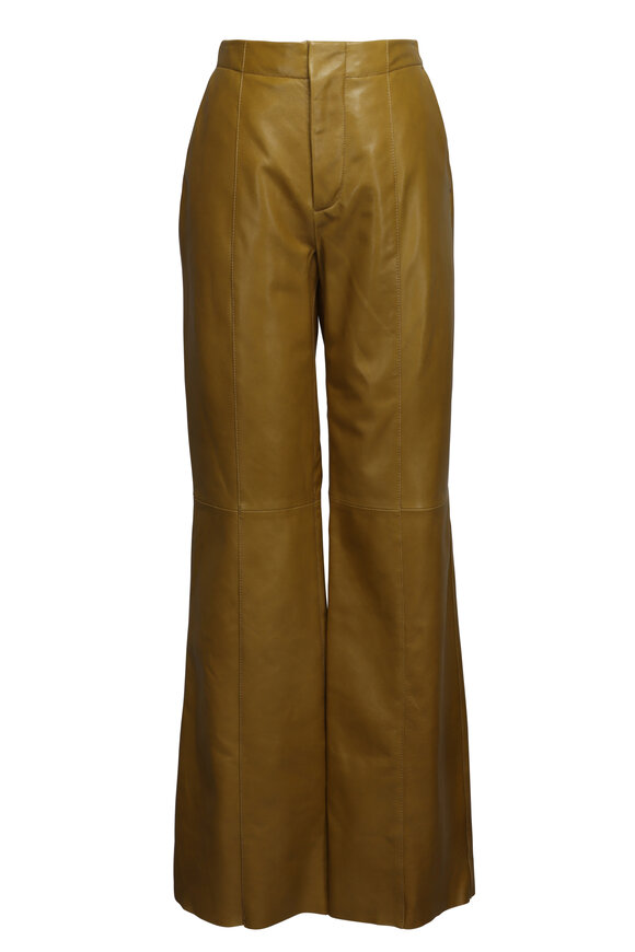 Lanvin - Blue & Green Rateau Print Wide Leg Silk Pant