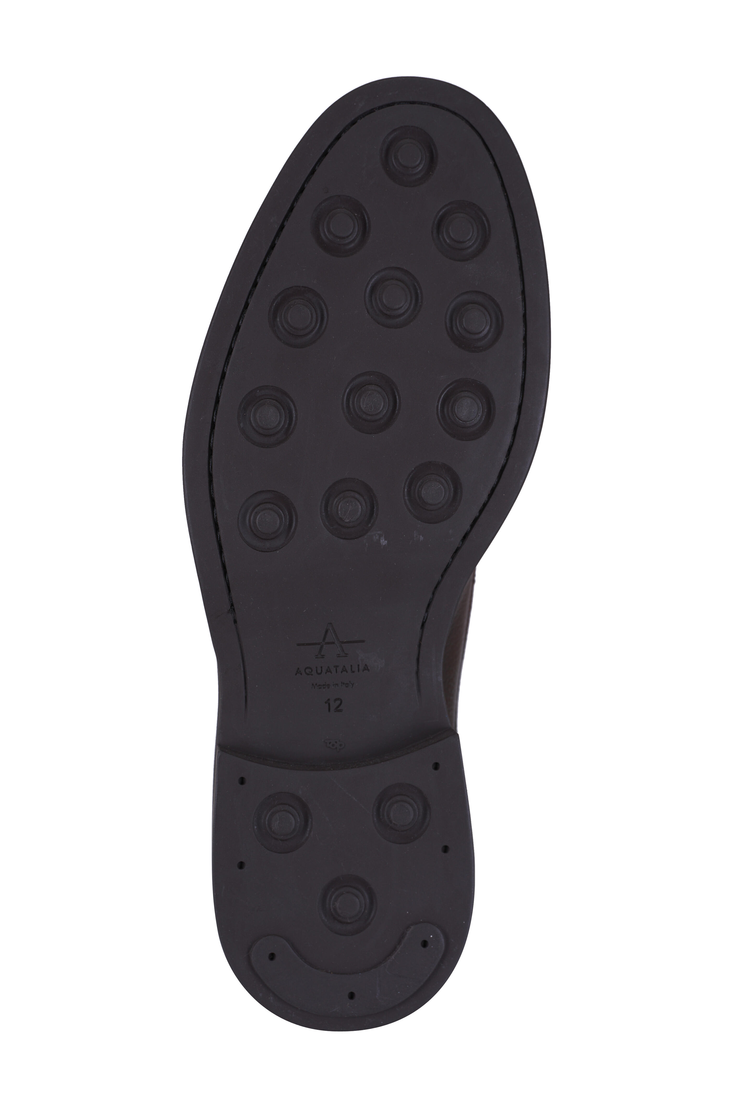 Aquatalia - Bernardo Dark Brown Tumbled Leather Lace Up Boot