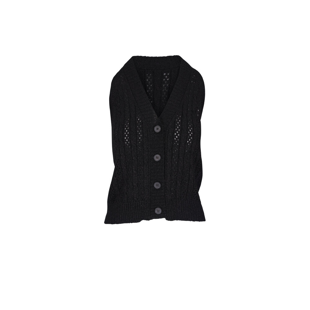 D.Exterior - Losanghe Lux Black Sleeveless Sweater Vest