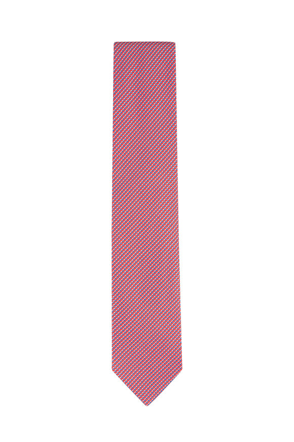 Eton Orange Micro Woven Silk Necktie