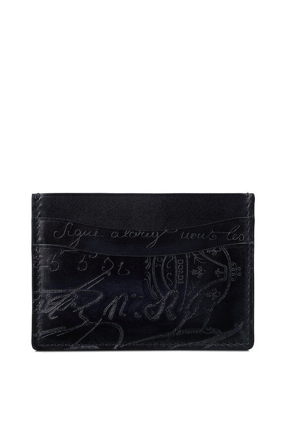 Berluti - Bambou Nero Scritto Leather Card Holder