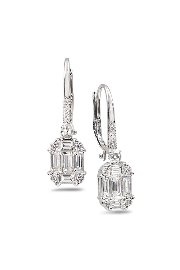 Nam Cho 18k White Gold Large Octagon Drop Earring