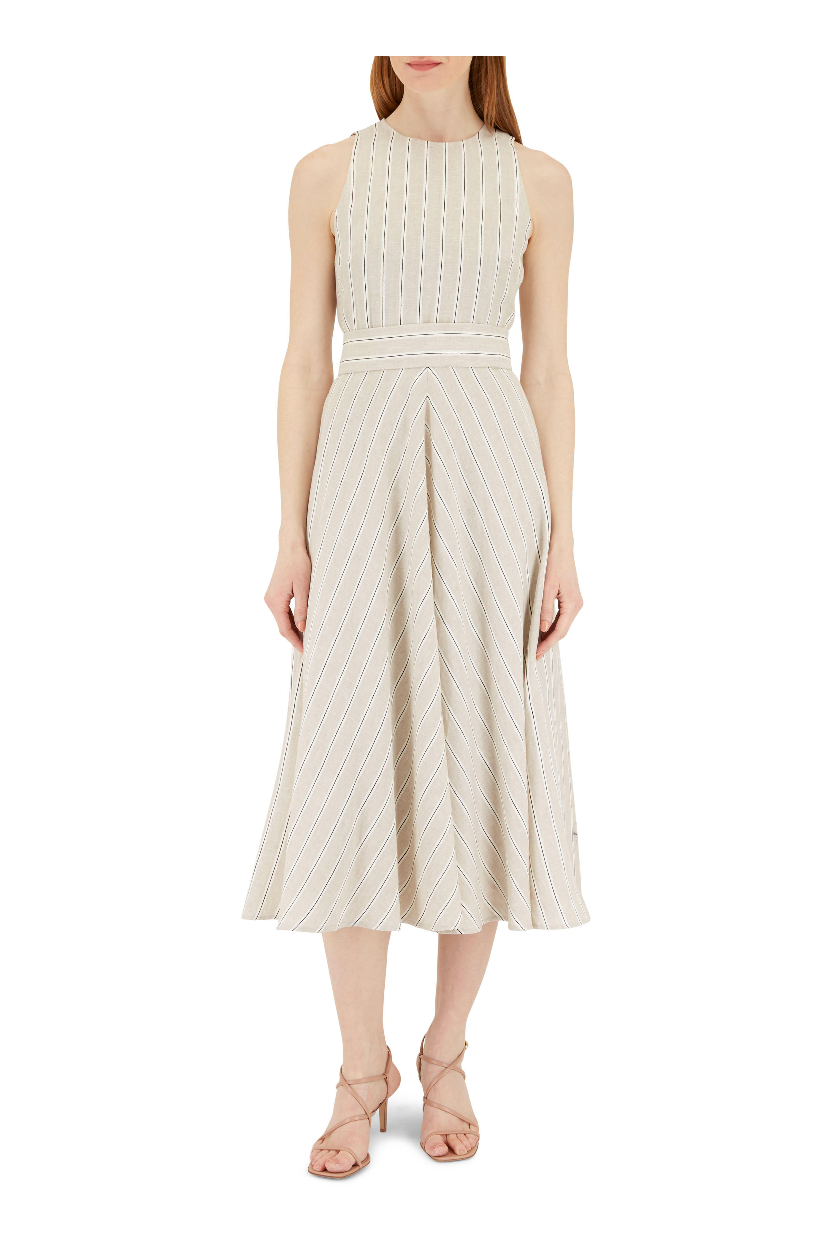 Max Mara - Aerovia Sand Stripe Dress | Mitchell Stores